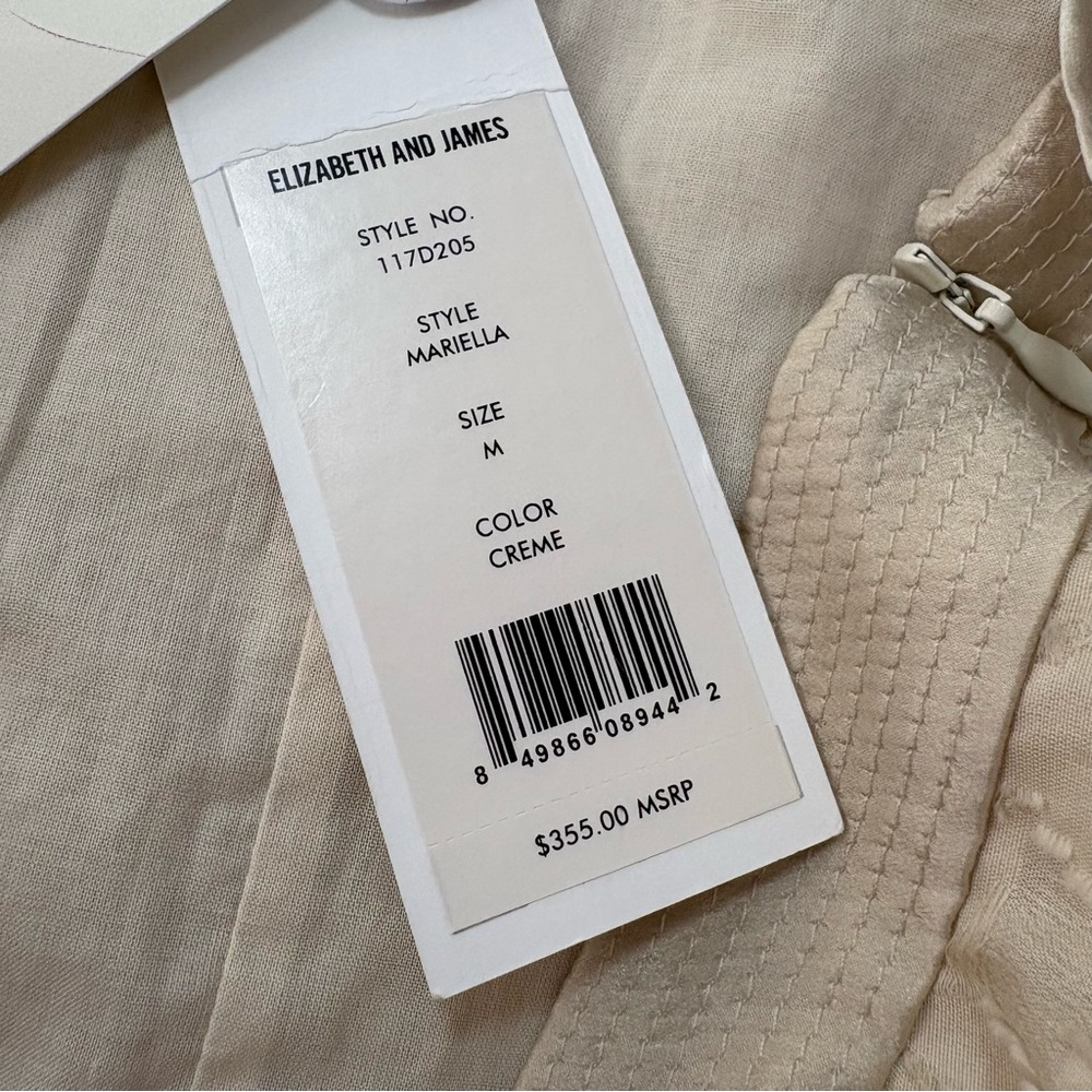 Elizabeth and James Cream Mini Dress - Picture 2 of 13